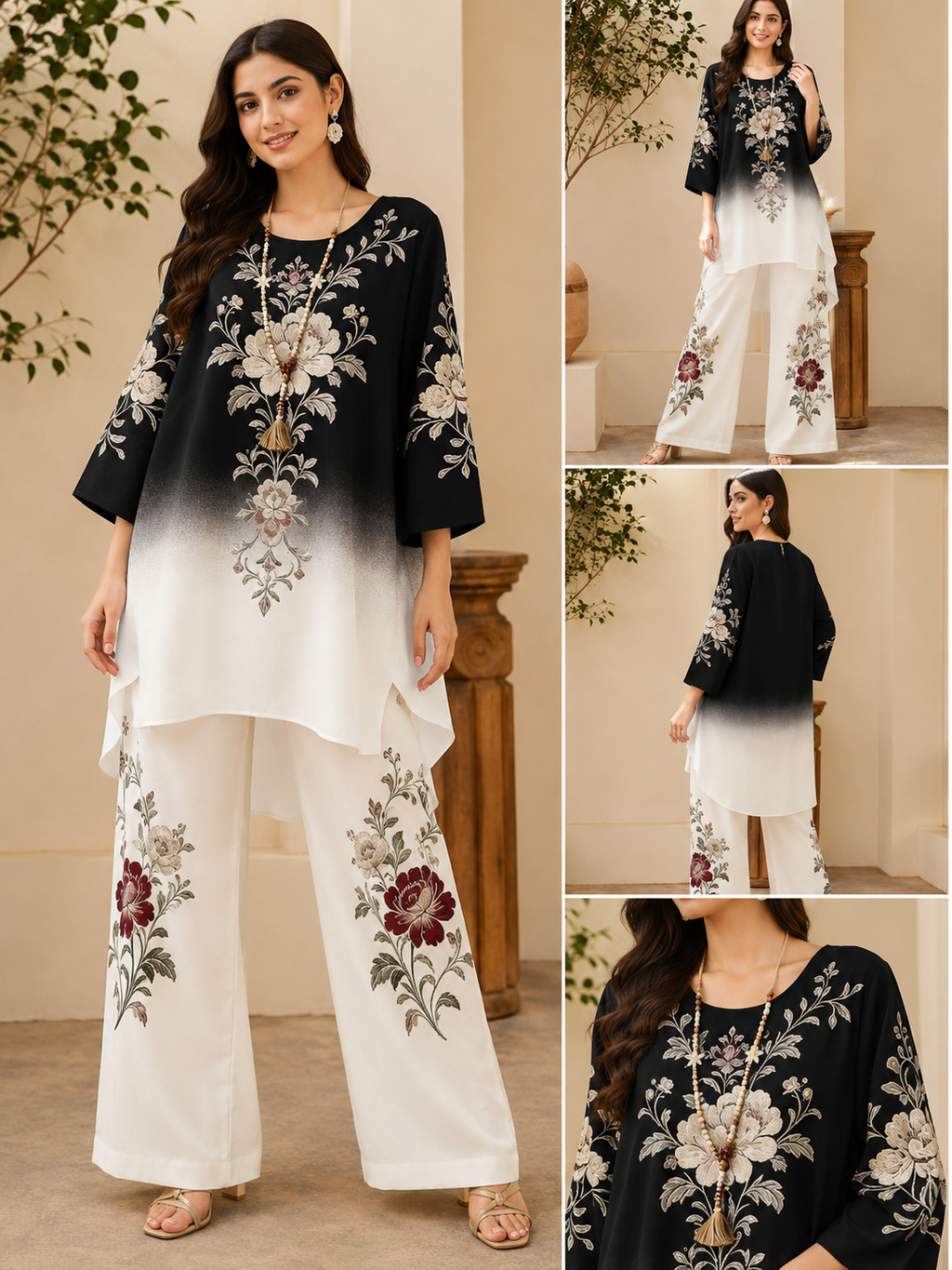 Luxe Geometric Plus Size Co-Ord Set