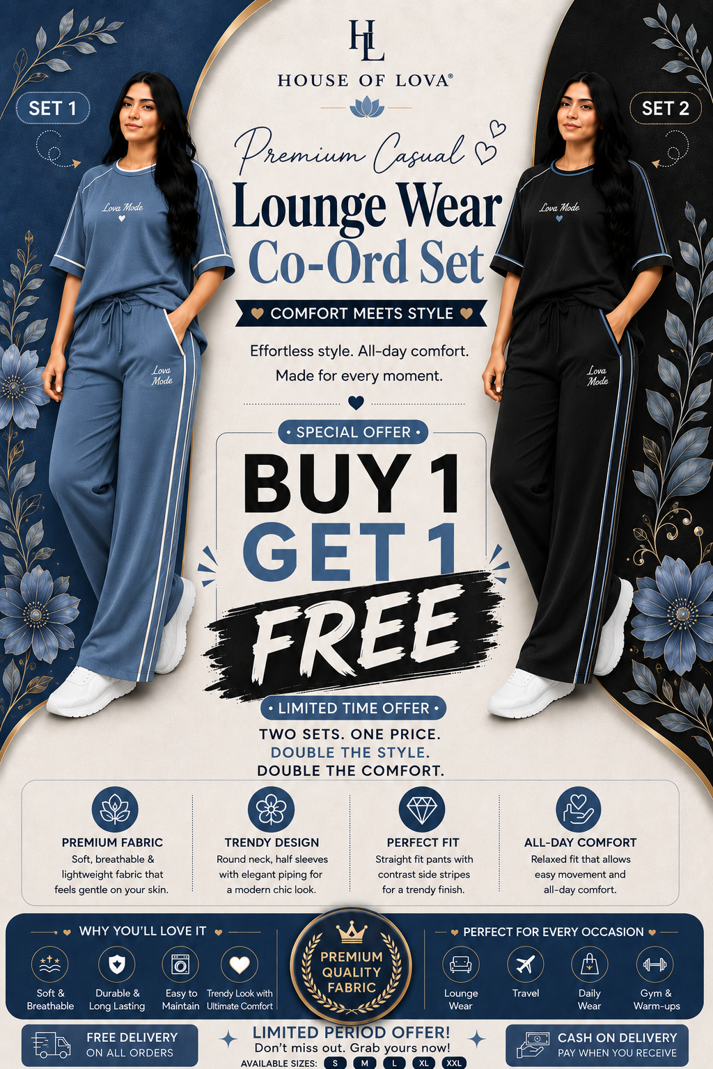 Signature Lounge Co-Ord Set - Buy 1 Get 1 Free