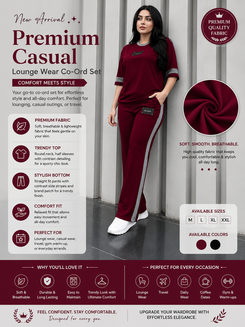 Premium Casual Lounge Wear Co-Ord Set