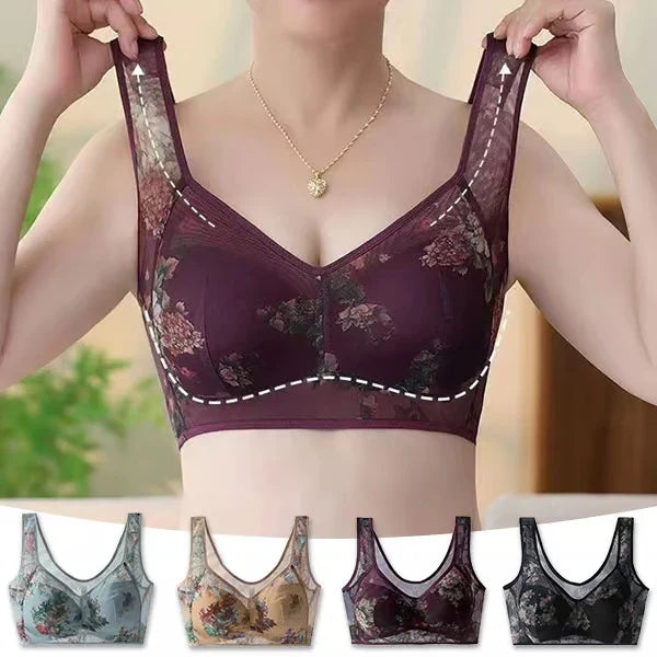 Ice Silk Lace Cooling Comfort Wireless Bra {Pack of 4}
