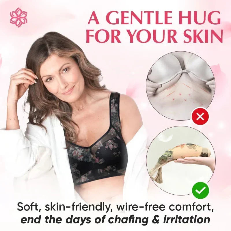 Ice Silk Lace Cooling Comfort Wireless Bra {Pack of 4}