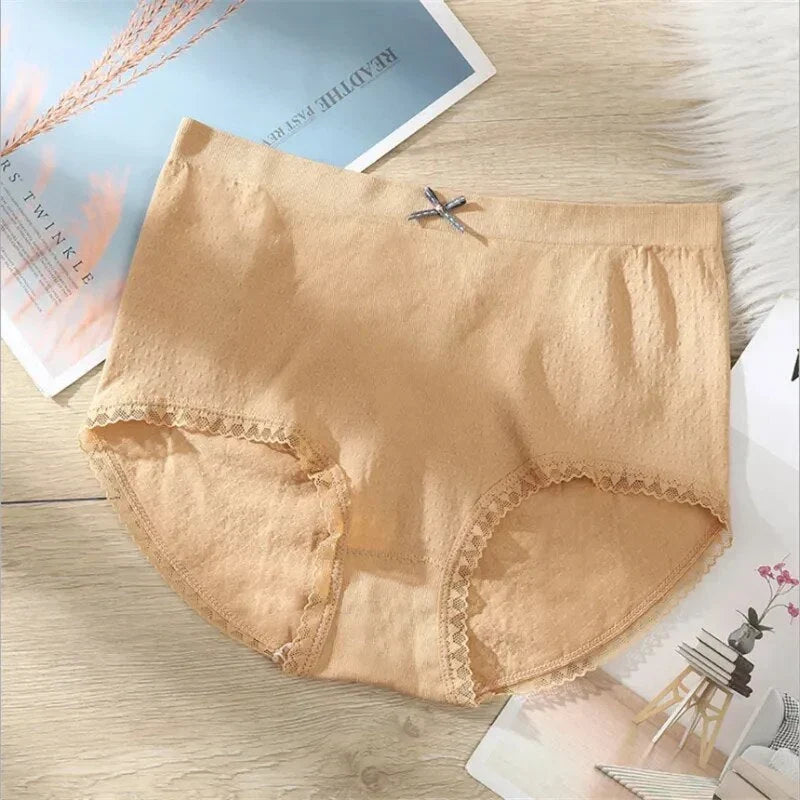 LaceyBreeze Mid-Waist Breathable Panties { Pack of 4}