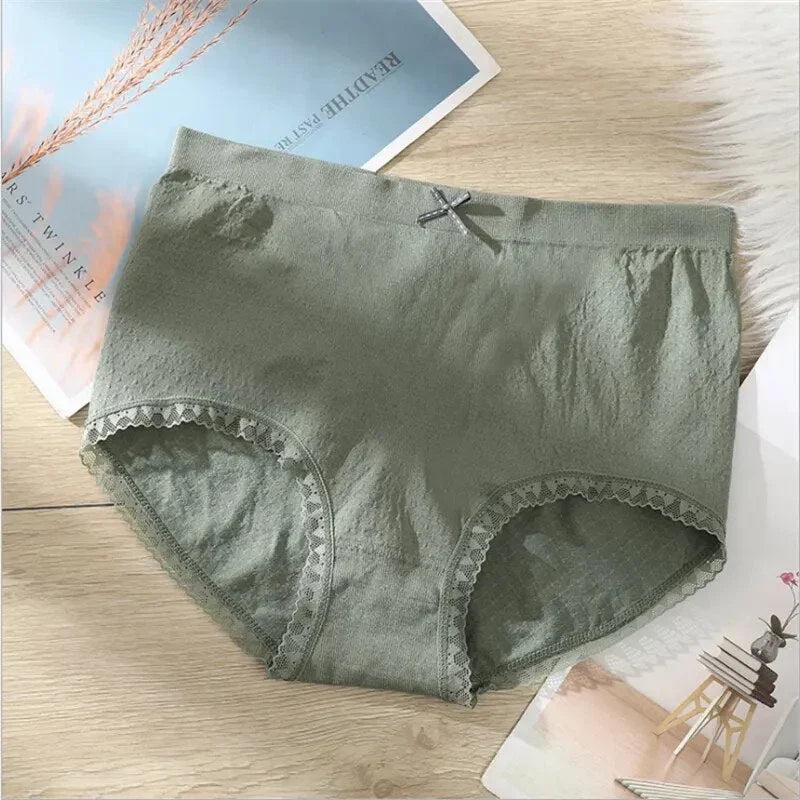LaceyBreeze Mid-Waist Breathable Panties { Pack of 4}