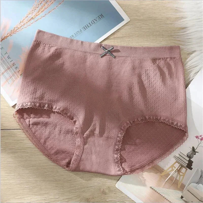 LaceyBreeze Mid-Waist Breathable Panties { Pack of 4}