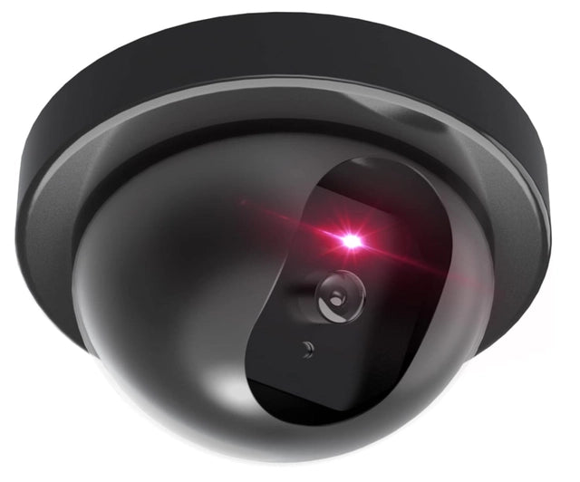 Dummy CCTV Dome Camera with Flashing Red LED Light (Pack of 1)